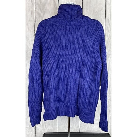 NWT JCP Womens Small Long Sleeve Sweater Purple Shimmer Threads Cowl Neck - Picture 5 of 7